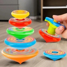 Kids Stacked Spinning Tops Toys Flying Stacking Gyroscopes Set Rotating Toy