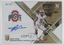 2017 Panini Elite Draft Picks Aspirations Gold /10 Raekwon McMillan Auto 0bt4