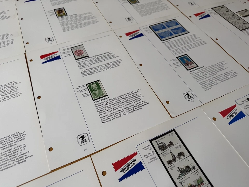 1987 1988 USPS Commemorative Stamp Year Set USA Briefmarken Postfrisch Komplett - Bild 3 von 4