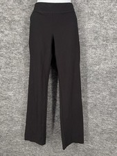 Eileen Fisher Pants Womens Small Petite Black Straight Leg Pull On Stretch