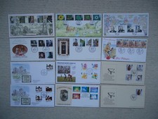 12X 1985-1995 A G BRADBURY Commemorative First Day Covers. All different
