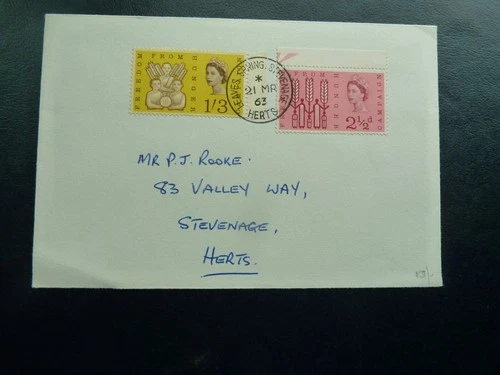 GB  First day   fdc from 1963 Freedom from hunger Non PHOSPHOR