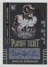 2014 Contenders Playoff Ticket /199 Marcus Roberson (Seat Row Sec) #156 Auto 0f8