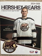 2024-25 HERSHEY BEARS Hockey PROGRAM vs Syracuse Crunch 04-16-25