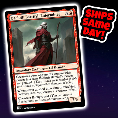 Baeloth Barrityl Entertainer - Custom Art Magic: The Gathering Playtest Card