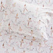 Pottery Barn Ballerina Printed Organic Cotton Sheet Set Twin