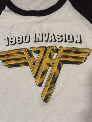 Van Halen 1980 Invasion Tour Ringer Graphic Tee Men's XL 50/50 USA