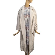 Vintage 80s oversized khaki trenchcoat by Together Belted longline menswear