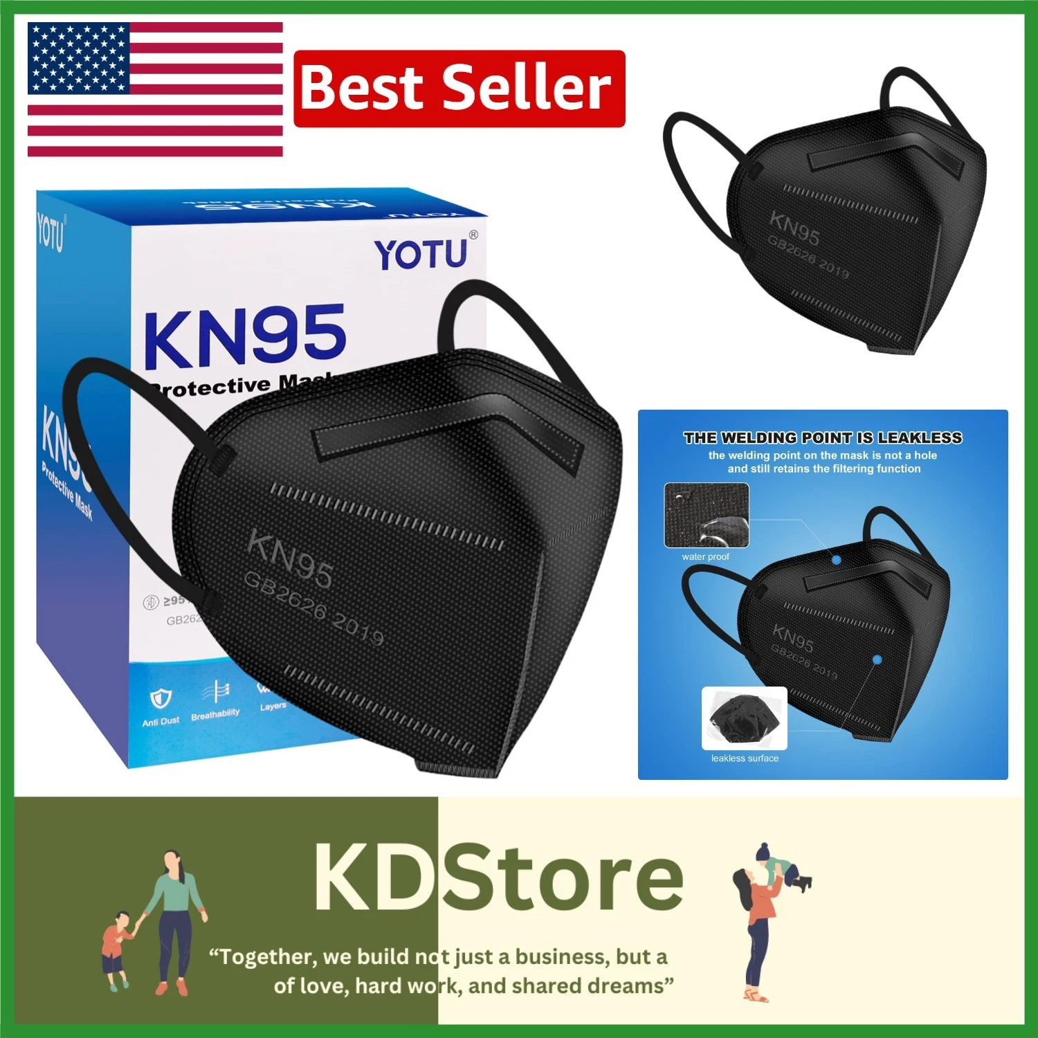 60 Individually Wrapped KN95 Masks - 5 Layers for Optimal Safety at Home
