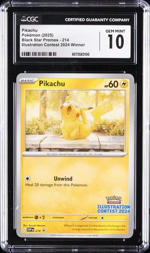 2025 POKEMON BLACK STAR PROMOS #214 PIKACHU CGC 10 GEM MINT