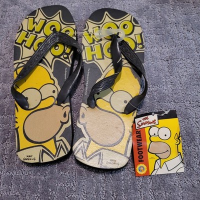 The Simpsons Flip Flops New With Tags Homer Woohoo Mens Size 10 From 2005