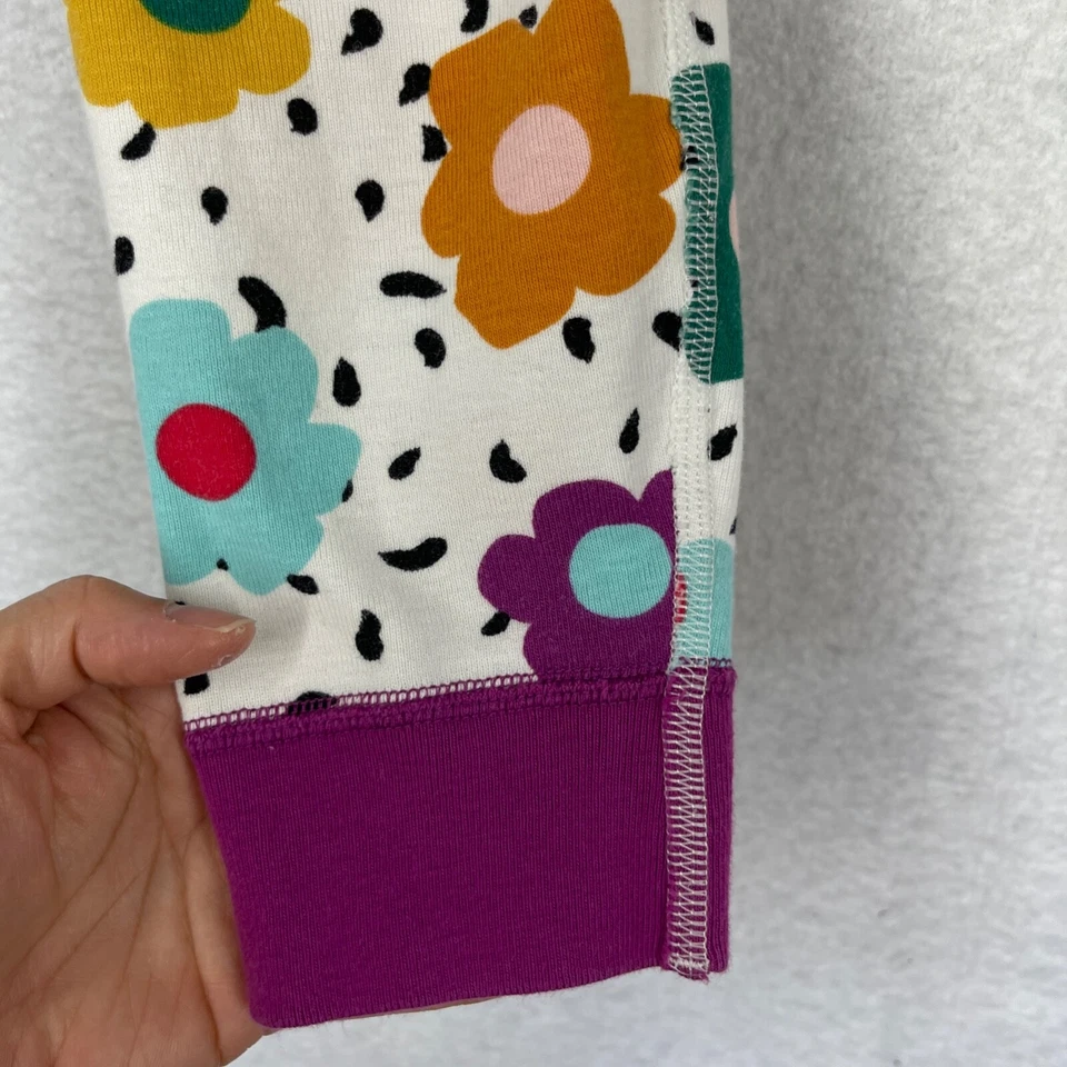 Hanna Andersson Floral Long John Pajama Pants Organic Cotton Girls Size US 10 - Image 3 of 4