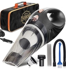 ThisWorx Car Vacuum Cleaner - 12V High Power Handheld with Attachments