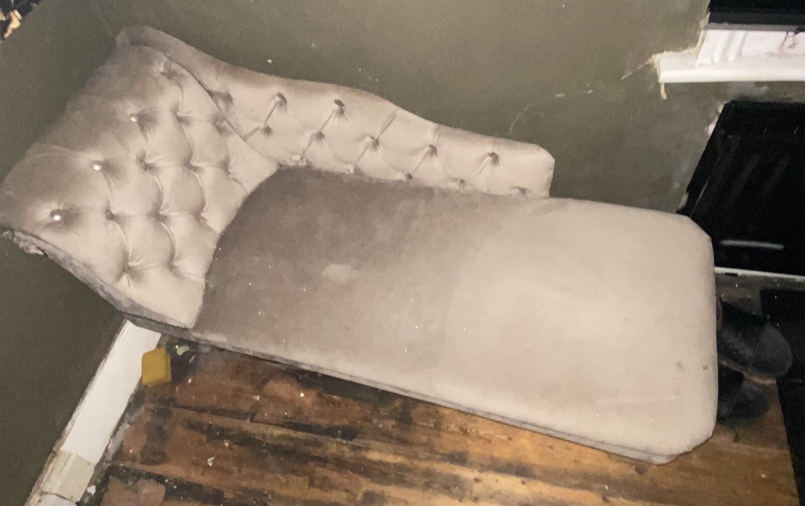 Grey Velvet Chaise Lounge eBay