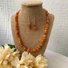 Orange Citrine Chips Necklace with Matching Earrings — photo 2