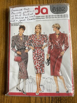 Vintage Schnittmuster BURDA 6182 Vintage Power Dress