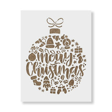 Merry Christmas Shapes Stencil - Reusable Stencils for DIY Projects