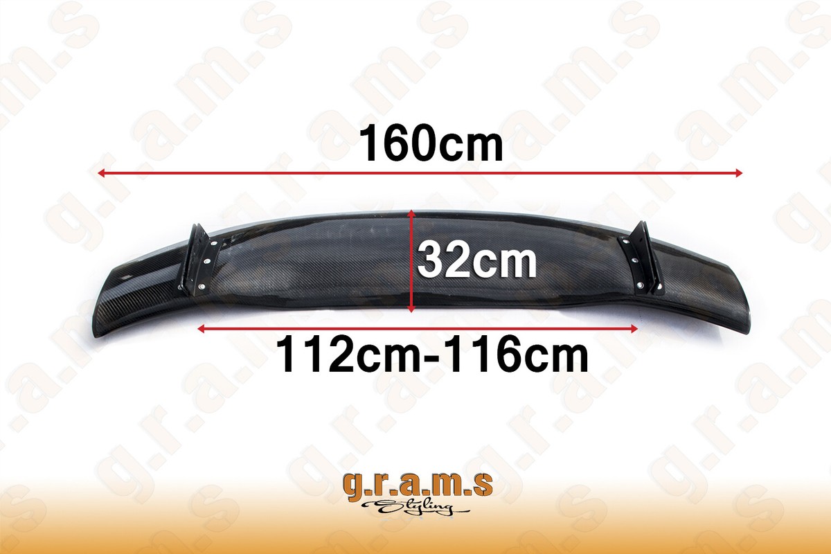 Aileron Arrière GT Wing Pour Mazda RX-8 - 160 Cm De Large - Fibre De Verre Noire Brillante - Neuf