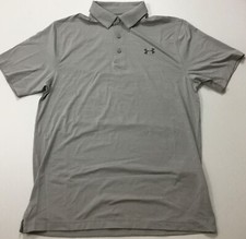 Under Armour Men  s Golf Polo Heat Gear 941 Gray 1311005 Size M