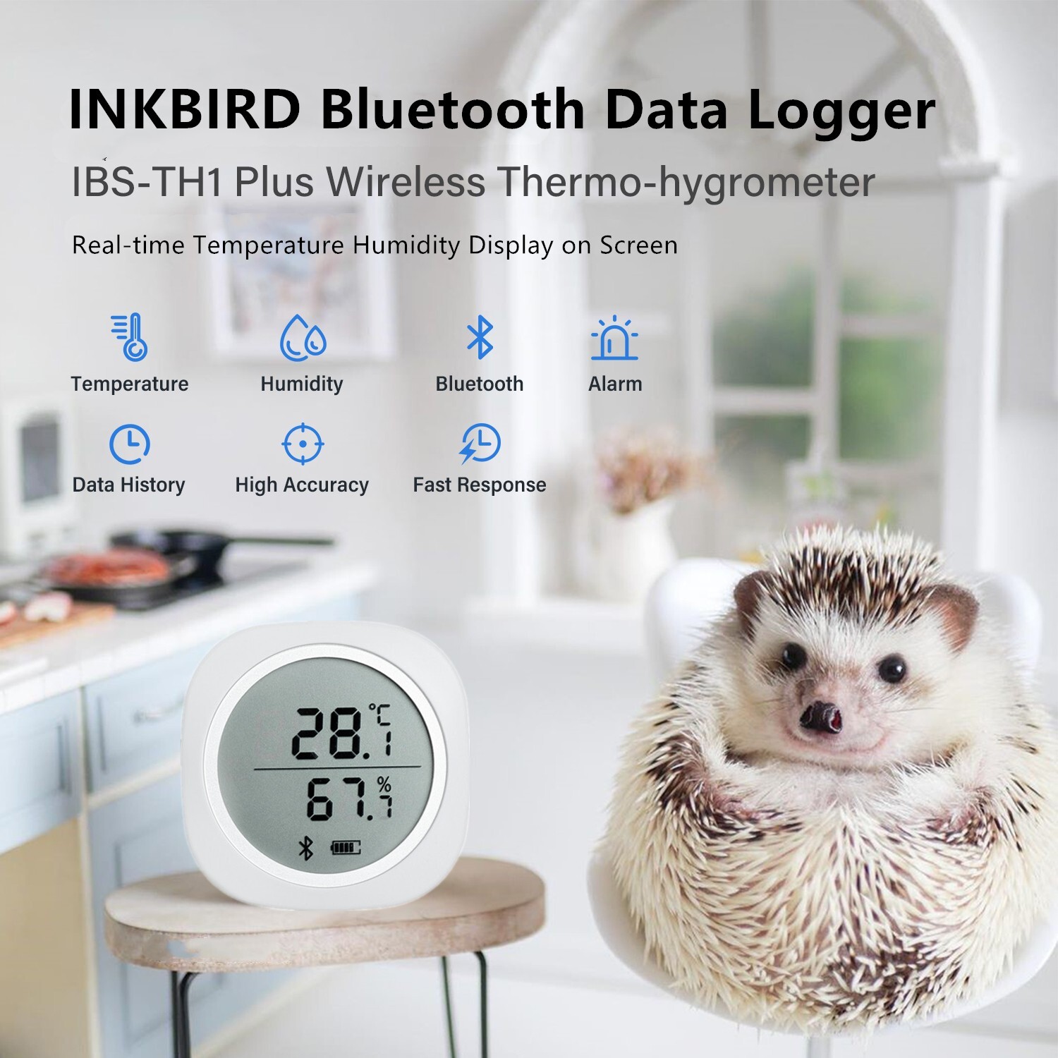 Inkbird Bluetooth Thermometer Hygrometer Temp Humid Data Logger Monitor Probe UK