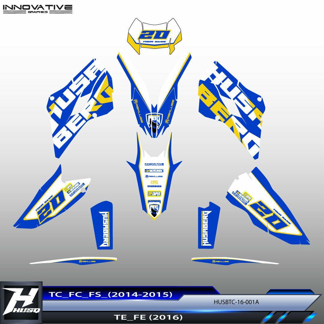 HUSABERG 2014 2016 Full Graphics Kit UK