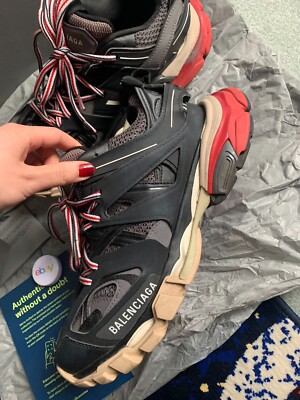Balenciaga Black & Red Track Trainers EU39 UK6 | eBay UK