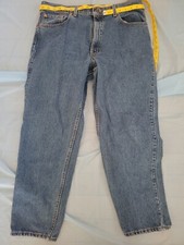 Vintage 1990's Levi 550 Relaxed Fit Denim Blue Jeans MADE IN USA Mens 38x30