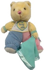 Vintage Eden Pastel Hug Me Teddy Bear w/Blanket Musical Rock-A Bye-Baby Lovey