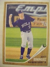 MATT DOMINGUEZ MARLINS 2011 Topps Heritage Minors NEW ORLEANS baseball card #12