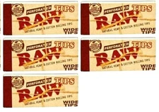 5x Raw Filter Tips Perforated Wide Tips 50 Count 5 PKS *FREE USA SHIPPING!*