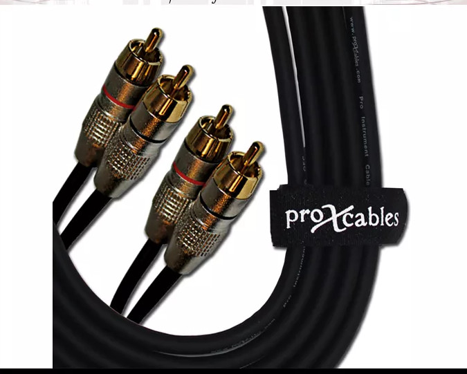 ProX XC-DRCA3 Dual RCA-Dual RCA Сбалансированный высокопроизводительный аудиокабель для диджеев, 3 фута