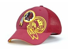 Reebok Washington Redskins Double Logo Flex Fit Size Small/Medium Hat Cap