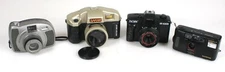 SET OF 4 POINT   SHOOT CAMERA COLLECTION
