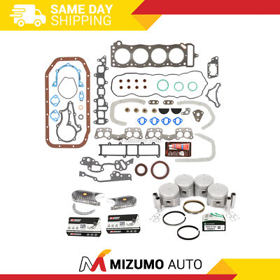 Full Gasket Set Pistons Bearings Fit 75-80 Toyota Celica Corona Pickup 2.2L 20R