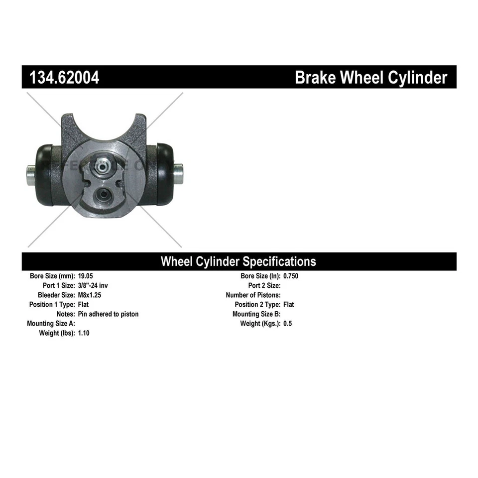 Centric Rear Wheel Cylinder For GMC S15 1990 1989 1988 1987 1986 1985 1984 1983 - Image 3 of 4