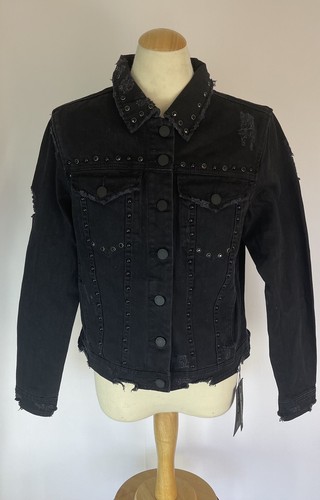 Distressed Denim Jacket $128 NWT 