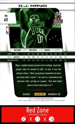 2013-14 Panini Prizm - #45 O.J. Mayo NM Set Break. | eBay