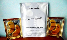 New Lot of 3 Grace & Stella Exfoliating Foot Peel Mask + Energizing Eye Masks B