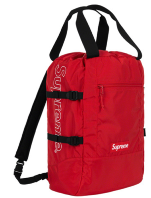 In hand Supreme Tote Backpack Bag SS2019 red box logo Cordura 18L