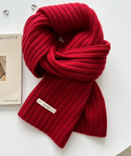 100 Cashmere Long Scarf 173  25Cm Knitted Warm Solid Color Scarf