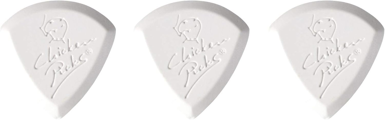 3 X BADAZZ III 2.0Mm Guitar-Picks, White