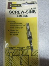 NOS STANLEY SCREW SINK 3 IN ONE  1524A   04-707  1 X 10