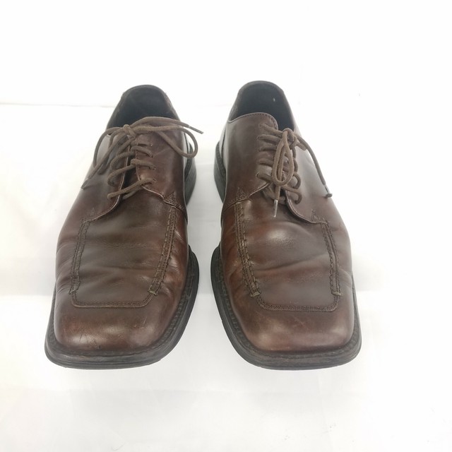 Cole Dress Shoes Brown Lace Up Square Toe Casual Wear Mens Size