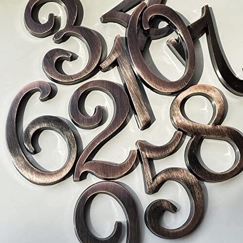 3 Inch Self-Stick House Numbers Stickers for Mailbox, Room Doors Copper - Picture 2 of 6