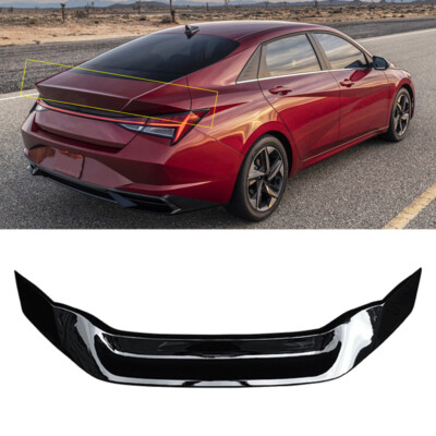 Rear Trunk Wing Spoiler For 21-25 Hyundai Elantra R Style Gloss Black Splitter