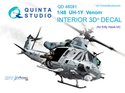 Quinta Studio 1/48 UH-1Y Venom 3D-gedrucktes & farbiges Interieur...