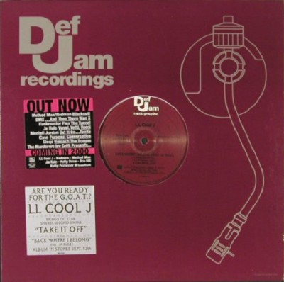 LL Cool J    Take It Off / Back Where I Belong ( VINYL 2000 ) PROMO