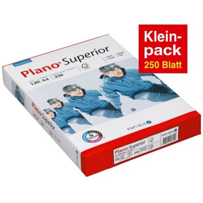 5x Plano Superior Druckerpapier 120 g/m² DIN-A4 Kopierpapier weiß 250