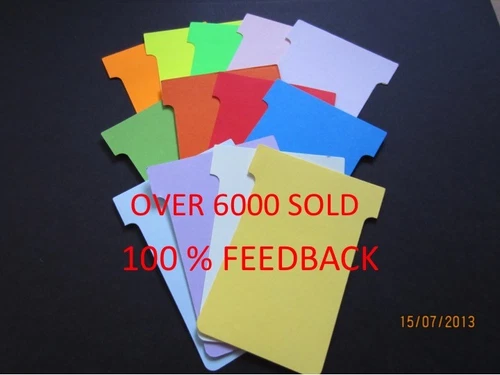 1000 pack T Cards Size 2 T Card  Nobo,  Free P&P 15 Colours £39.50  1000