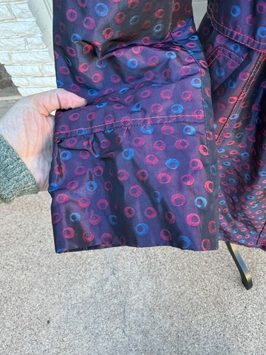 J. Mademoiselle Geo Pattern Trench Raincoat Cinch Waist Quiet Luxury Old Money - Picture 13 of 16